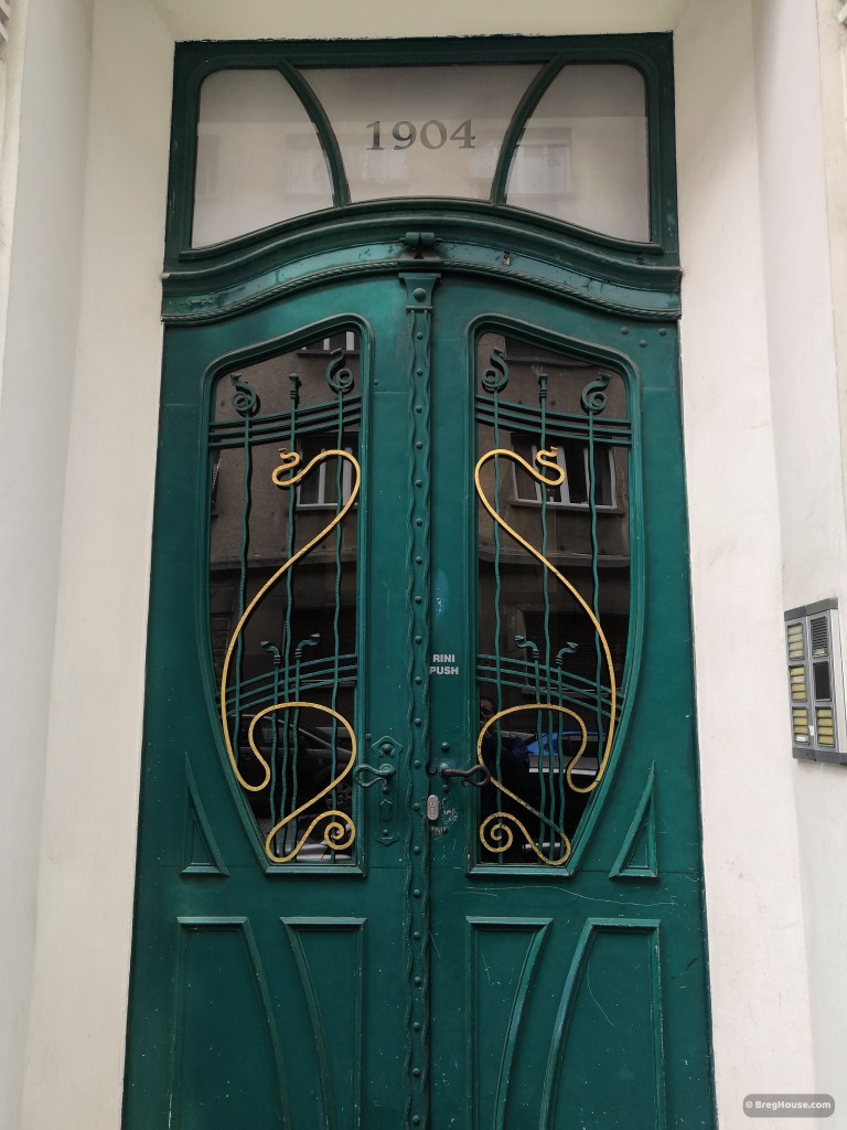 Beautiful art nouveau door in Ljubljana, Slovenia