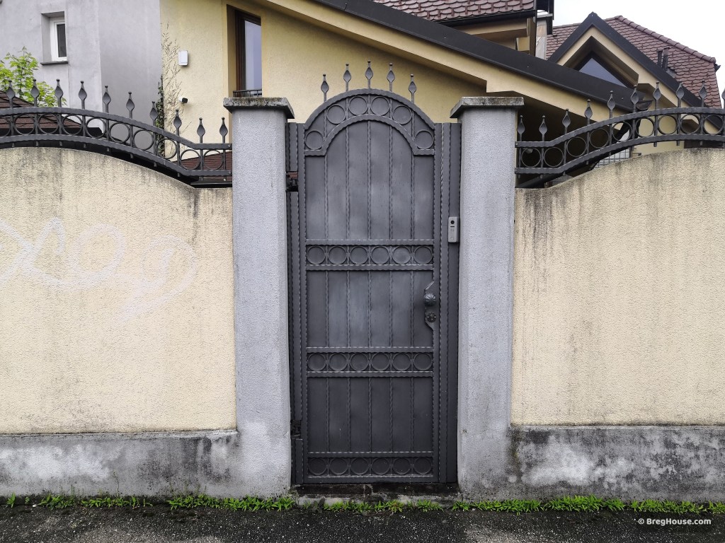 Beautiful meta door gate in Ljubljana, Slovenia