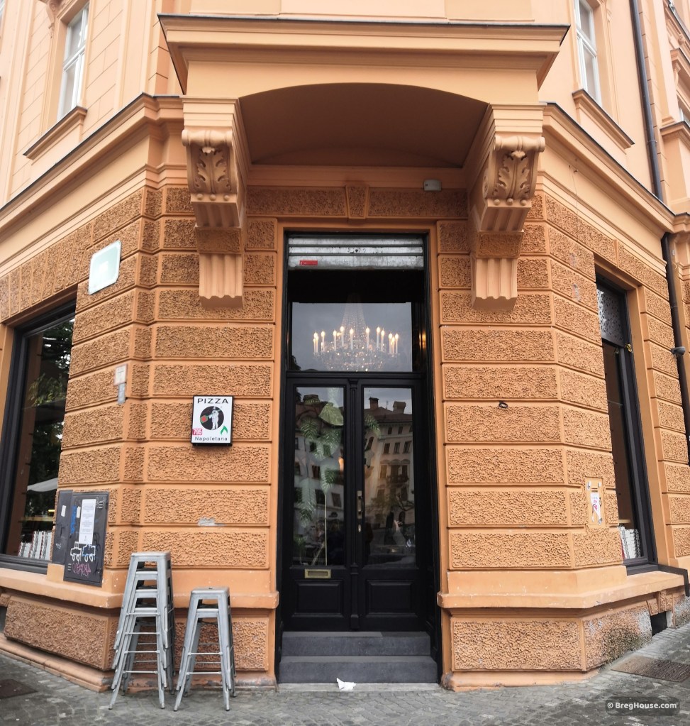 Pop's pizza door in Ljubljana, Slovenia