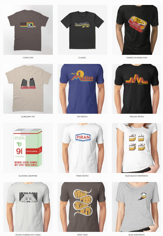 Breg Design Slovenia-themed t-shirts